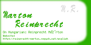 marton reinprecht business card